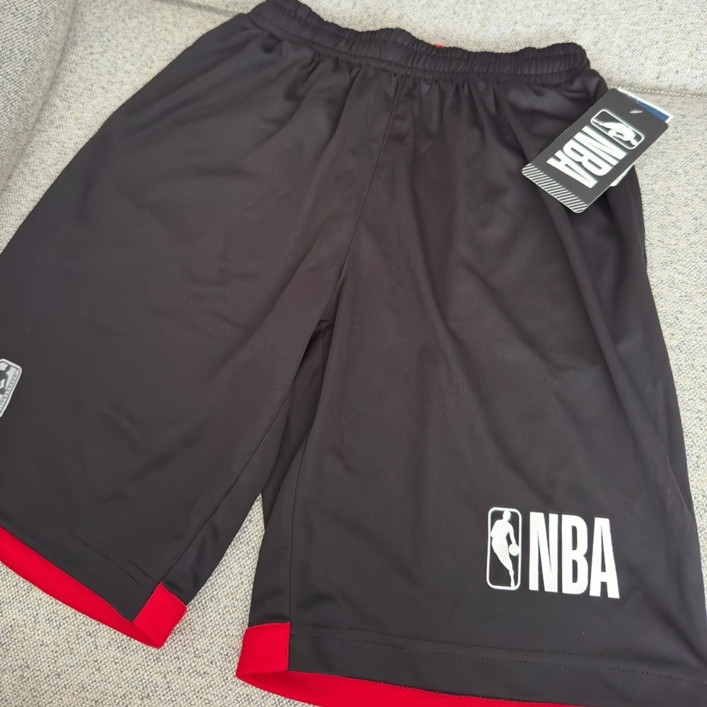 NBA Black and Red Athletic Shorts